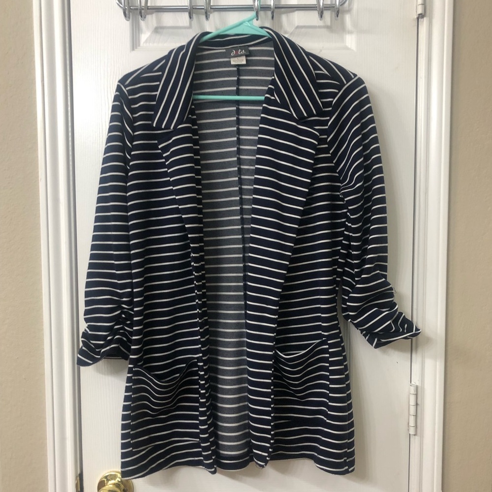 Navy casual  stripped jacket